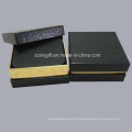 Black / Gold Texturizado caixa de papel de embalagem para Coasters